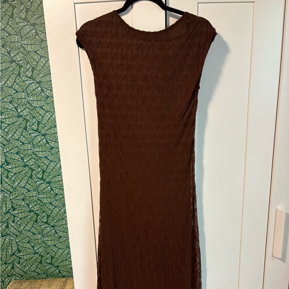 House of Harlow 1960 Chocolate Brown Mid Dress